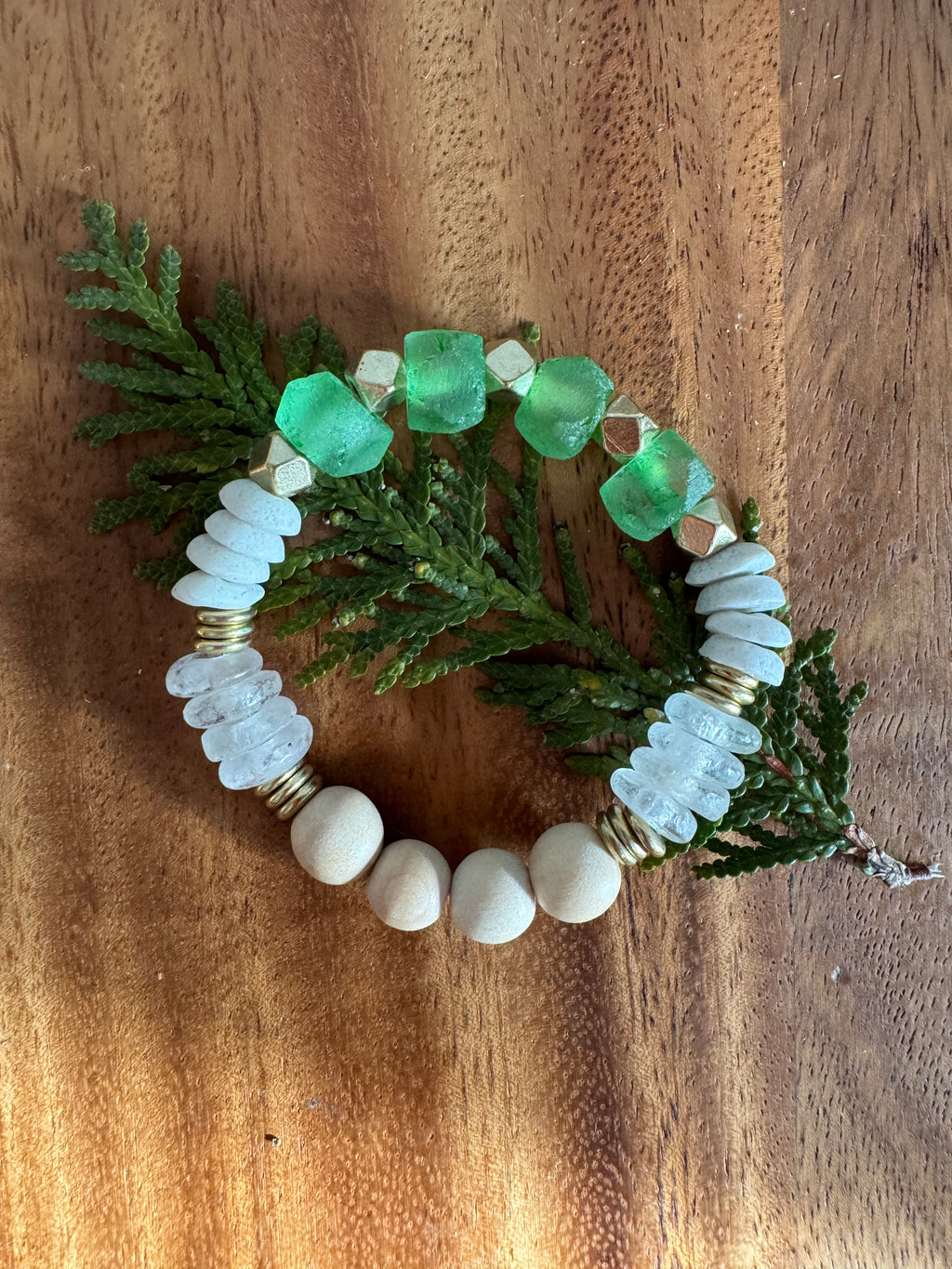 Sea Glass Mint Aromatherapy Diffuser Bracelet