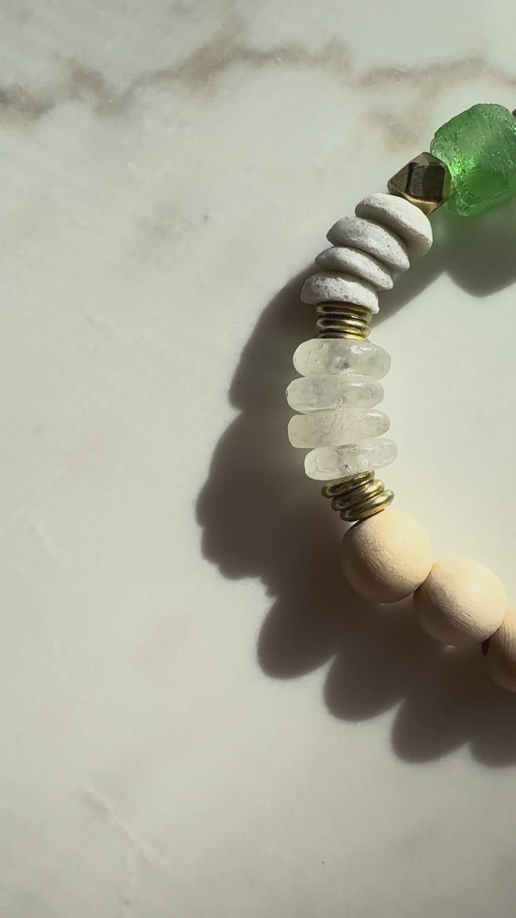 Sea Glass Mint Aromatherapy Diffuser Bracelet