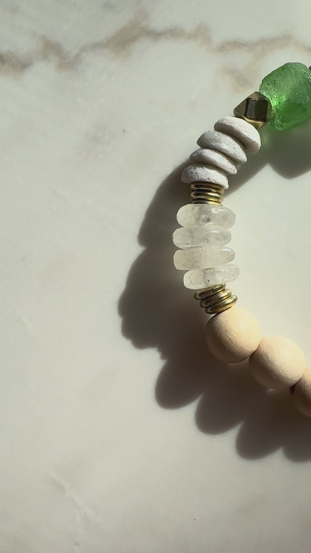 Sea Glass Mint Aromatherapy Diffuser Bracelet